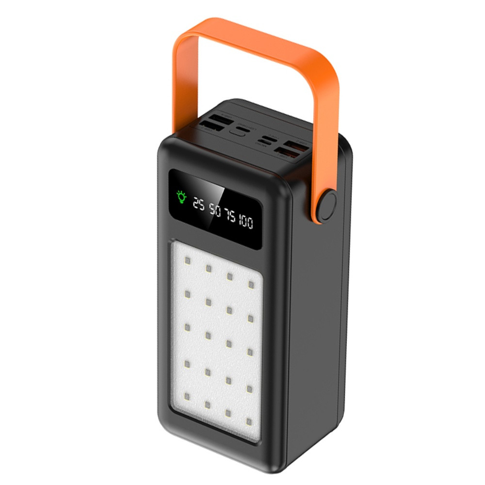 Корпус Multi-powerbank S21, під елементи 18650 до 21 шт., 22.5W, з ліхтарем, чорний