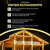 Вулична гірлянда бахрома 12(м) 200 led світлодіодів зовнішня жовта чорний дріт, фото 8