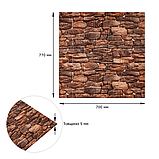 Самоклеюча декоративна 3D панелі під камінь матовий700х770х5мм (060M), фото 2