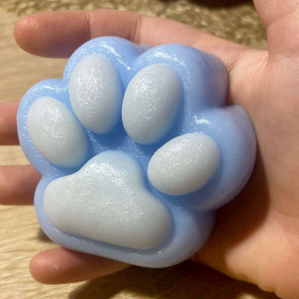 Іграшка антистрес сквіш лапка, 7см, Блакитний, фото 1