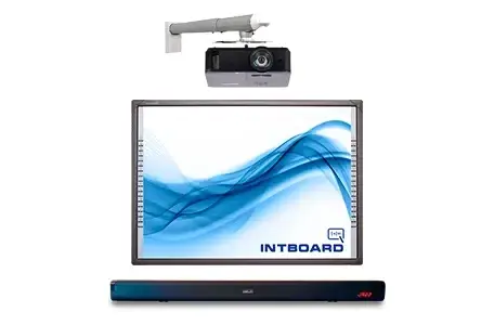 Комплект по МОН Інтерактивна дошка INTBOARD + короткофокусний проєктор + монтаж + акустична система, фото 1