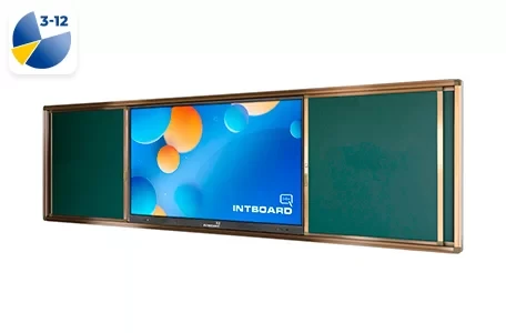INTBOARD GT 65 (Android 13) + Дошка розсувна крейдяна