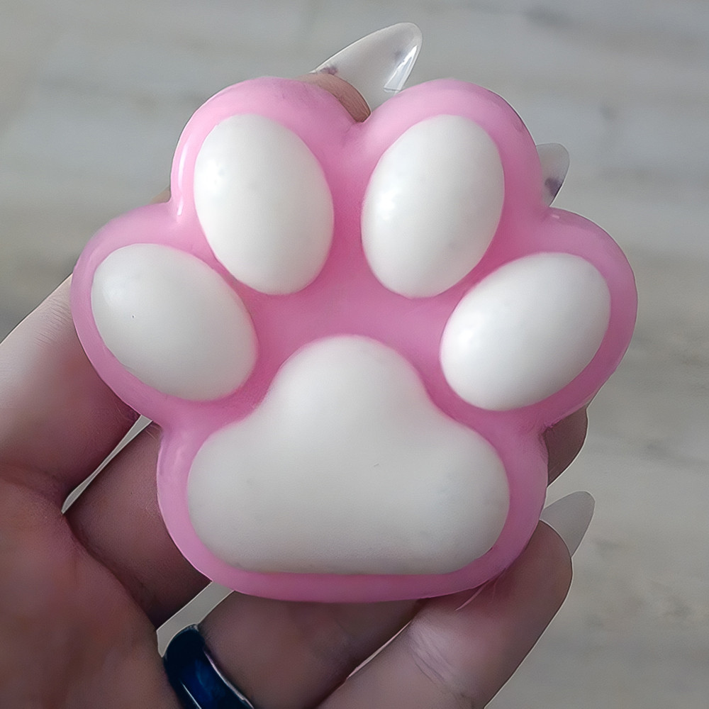 Іграшка антистрес сквіш лапка, 7см, Рожевий