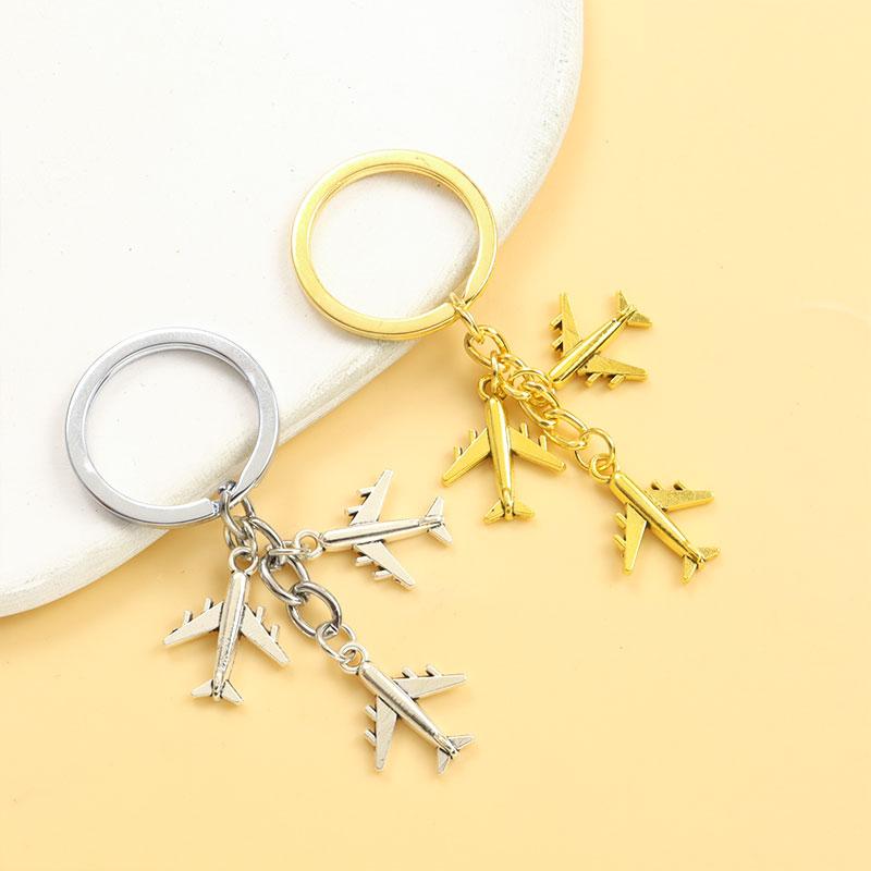 Брелок літак, 3 шт металевий для справжнього чоловіка з якісним кільцем із неіржавкої сталі., фото 1