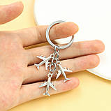Брелок літак, 3 шт металевий для справжнього чоловіка з якісним кільцем із неіржавкої сталі., фото 7