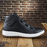 Чоловічі зимові високі кросівки якісне утеплене хутро для чоловіків чорного кольору *Гросс R (Kr)* real, фото 7
