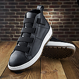 Чоловічі зимові високі кросівки якісне утеплене хутро для чоловіків чорного кольору *Гросс R (Kr)* real, фото 3