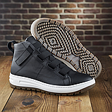 Чоловічі зимові високі кросівки якісне утеплене хутро для чоловіків чорного кольору *Гросс R (Kr)* real, фото 6