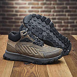 Спортивні зимові шкіряні коричневі кросівки на хутрі, кросівки з хутром для чоловіків *1150-Adidas А -кор* real, фото 5