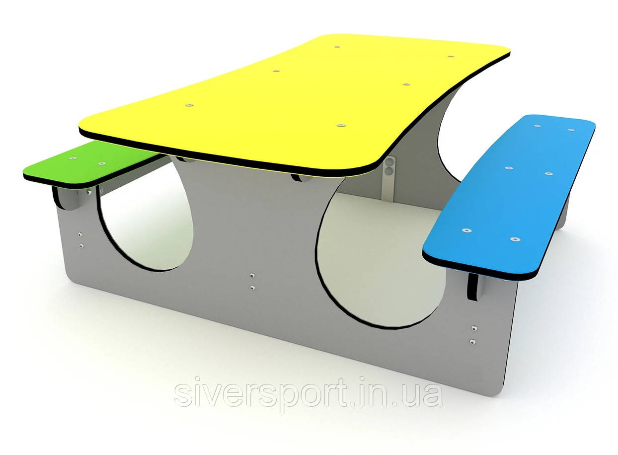 Стіл з лавками (виготовлений з HDPE пластику) SiverSport VP 0913, фото 1