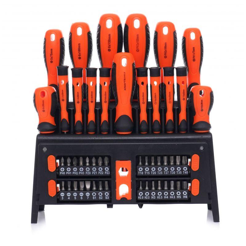 Набір викруток з набором біт 50 шт. Kraft&Dele KD10950 набір викруток з бітами, фото 1