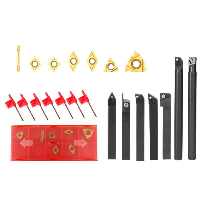 Набір токарних різців 21 шт. Kraft&Dele KD1061 Набір токарних різців, фото 1