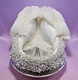 Хутряні навушники, розшиті бісерним хутром, розмір універсальний, фото 9