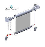 Рулонні штори Camilla. Тканинні ролети Ромашки Білий, 400, фото 3