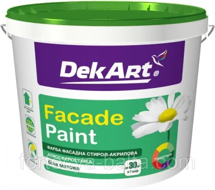 ДекАрт Facade Paint біла 4кг матова