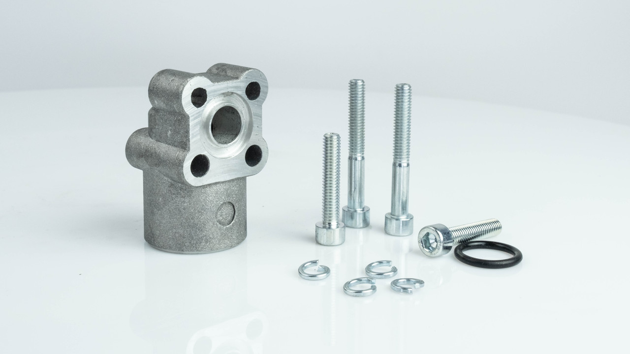 Фланець RB034-55-M алюмінієвий для гідронасосу, G 3/4", розболтування 55 мм, OMT