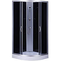 Душовий бокс півкруглий без даху SAN L90GBS (L90B) BRAVO (3уп.)
