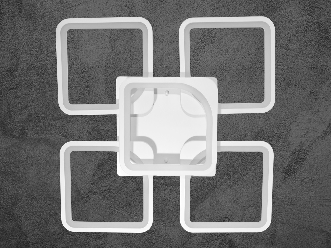 Стельова світлодіодна люстра в спальню, колір білий, 115 W на 16 м2 8060-4+1WHDIM-LS