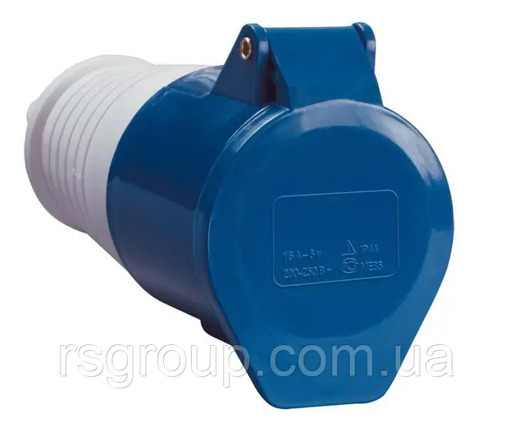 Розетка переносна 213 16А 220В 2Р+Е IP44