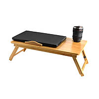Стіл для їжі в ліжку, Стіл таця для ліжка, Стіл ліжевий, Стіл для їжі в ліжку (бамбуковий), MAG