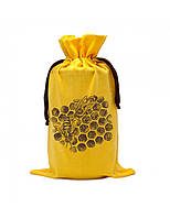 Екологічний мішок на банку меду 900 мл. (жовтий) стільники