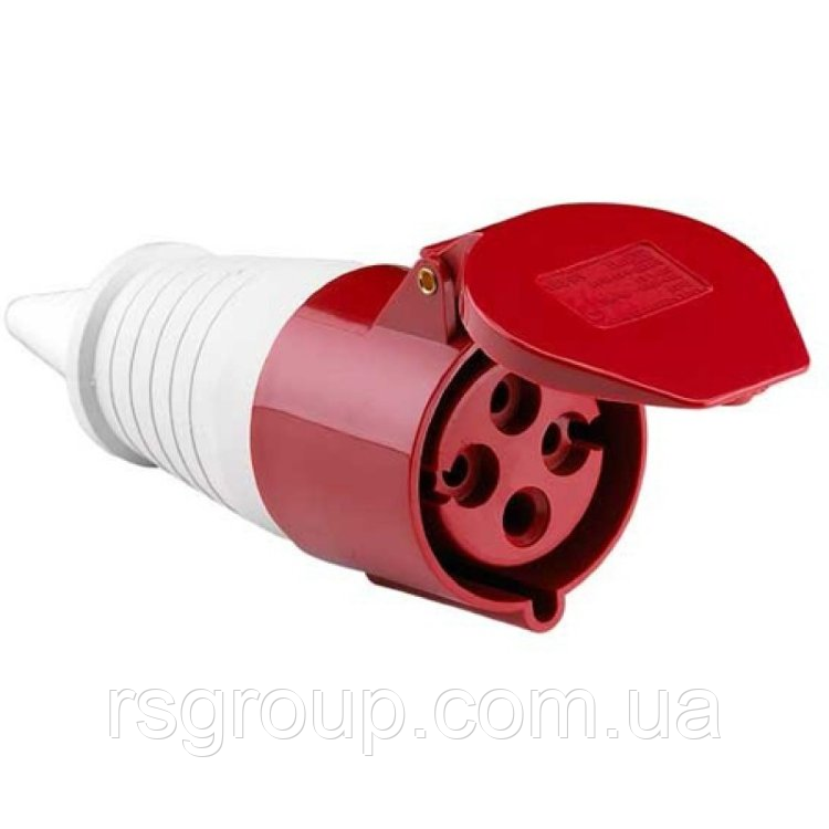 Розетка переносна 214 16А 380В 3Р+Е IP44