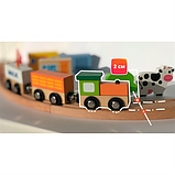 Залізна дорога дерев'на Viga Toys на 49 элементов, фото 4