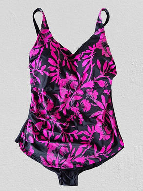 Купальник слитный для полных Fuba 22112 розовый(В НАЛИЧИИ ТОЛЬКО 54 56 58 УКР р-ры), фото 2