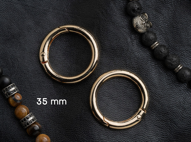 Кільце самозатискне. Колір "золото". 35мм, фото 1