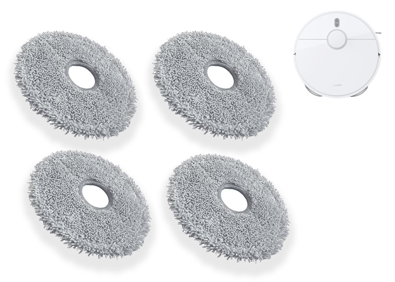 Серветки 4 шт для робота-пилососа Xiaomi S20+/S10 Plus/B108GL/B105/B108CN/B113CN/X10/S10 Plus/L10S Ultra/W10S Pro, фото 1