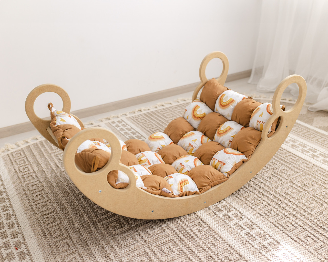 Дитяча гойдалка балансир із матрациком Rainbow, фото 1