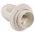 Патрон E14 з кільцем 57х26mm без стопора пластик білий [EPP21-02-01-K01] Ппл14-02-К12 UEC