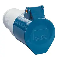 Розетка переносна 223 32А 220В 2Р+Е IP44