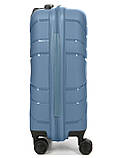 Валіза мала S поліпропілен синя 54x38x22см/40л/2.6кг/Worldline 288, фото 5