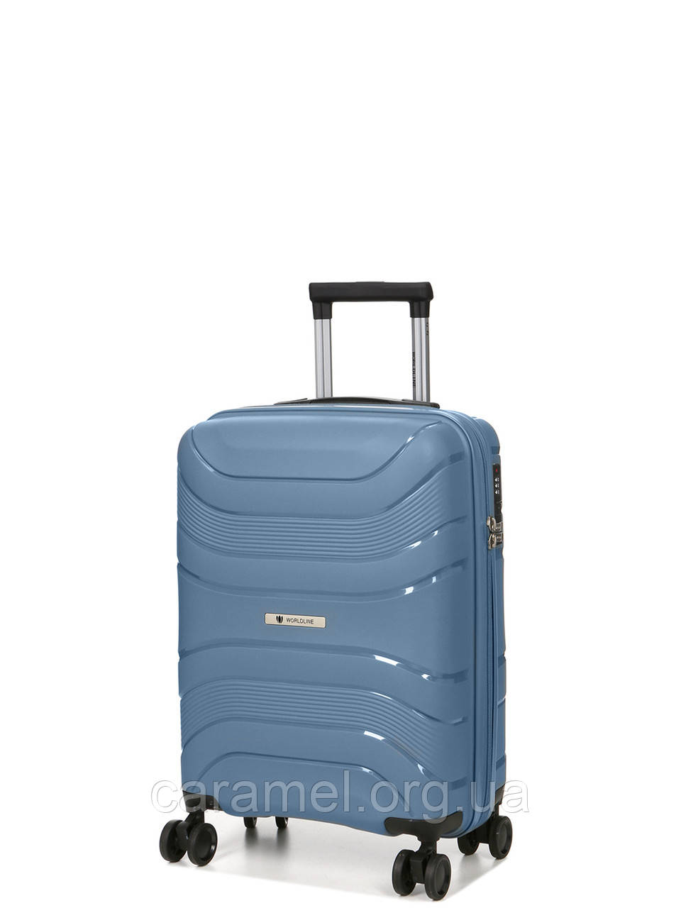 Валіза мала S поліпропілен синя 54x38x22см/40л/2.6кг/Worldline 288
