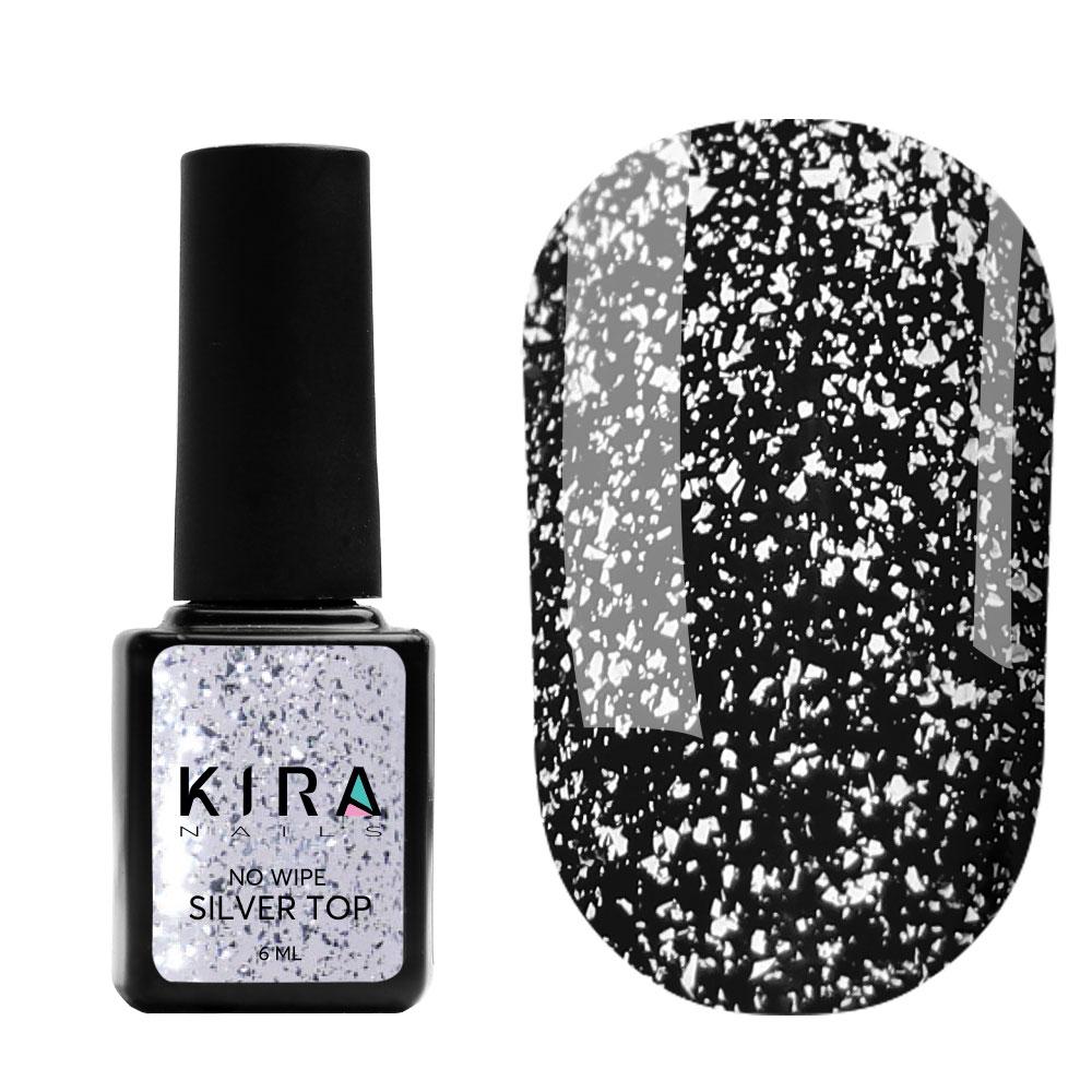 Топ для ногтей Kira Nails Silver Top без липкого шару 6 мл
