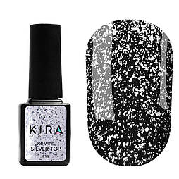 Топ для ногтей Kira Nails Silver Top без липкого шару 6 мл