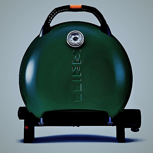 Портативний переносний газовий гриль O-GRILL 600T, зелений + шланг у подарунок! Код: 009060