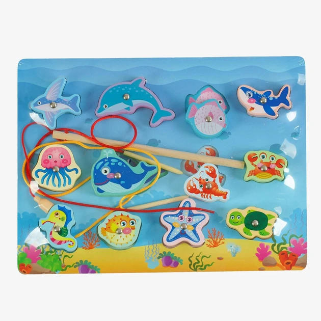 Рибалка С 62740 магнітна риболовля, гра шнурівка, у плівці, фото 1