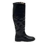 Сапожки ботфорти чорні жіночі із замком шкіряні євро Sergio Billini 306 розмір 36, фото 4