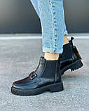 Черевики жіночі зимові чорні шкіряні 36, фото 3