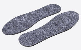 Устілки для взуття фетрові 36 розмір сірі (довжина 23 см, товщина 4 мм) осінь/весна