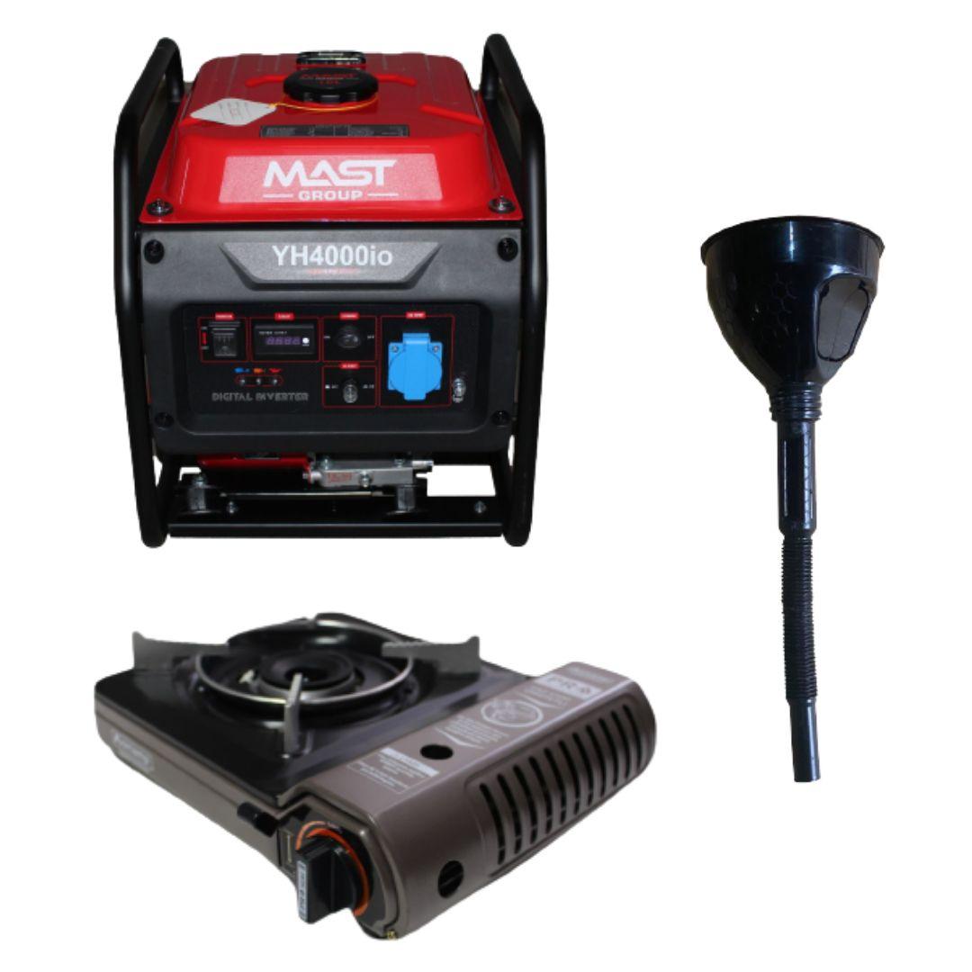 Інверторний генератор MAST GROUP YH4000io + газова плитка Orcamp CK-505, та лійка в дарунок, фото 1