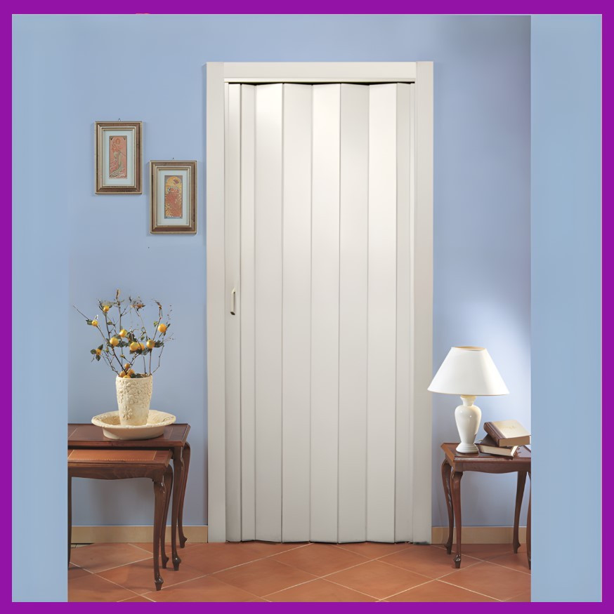 Двері гармошка посилені, Білий 850*2030, товщина 12 мм. Двері міжкімнатні складні. Доставка, фото 1