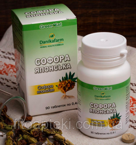 Софора японська (Styphnolóbium japónicum) (90 таблеток по 0,4 г)