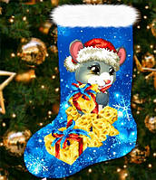 Новорічна шкарпетка для вишивки