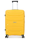Валіза велика L поліпропілен жовта 74х49х29см/95л/3.9кг/Worldline 288, фото 2