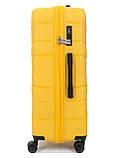 Валіза велика L поліпропілен жовта 74х49х29см/95л/3.9кг/Worldline 288, фото 4