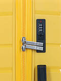 Валіза велика L поліпропілен жовта 74х49х29см/95л/3.9кг/Worldline 288, фото 9
