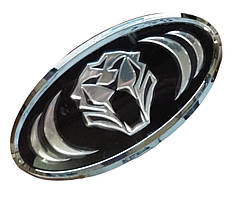 Емблема керма KIA (Тигр) чорна з хромом 61х33 мм (на скотчі)